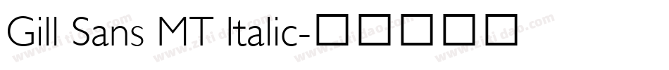 Gill Sans MT Italic字体转换